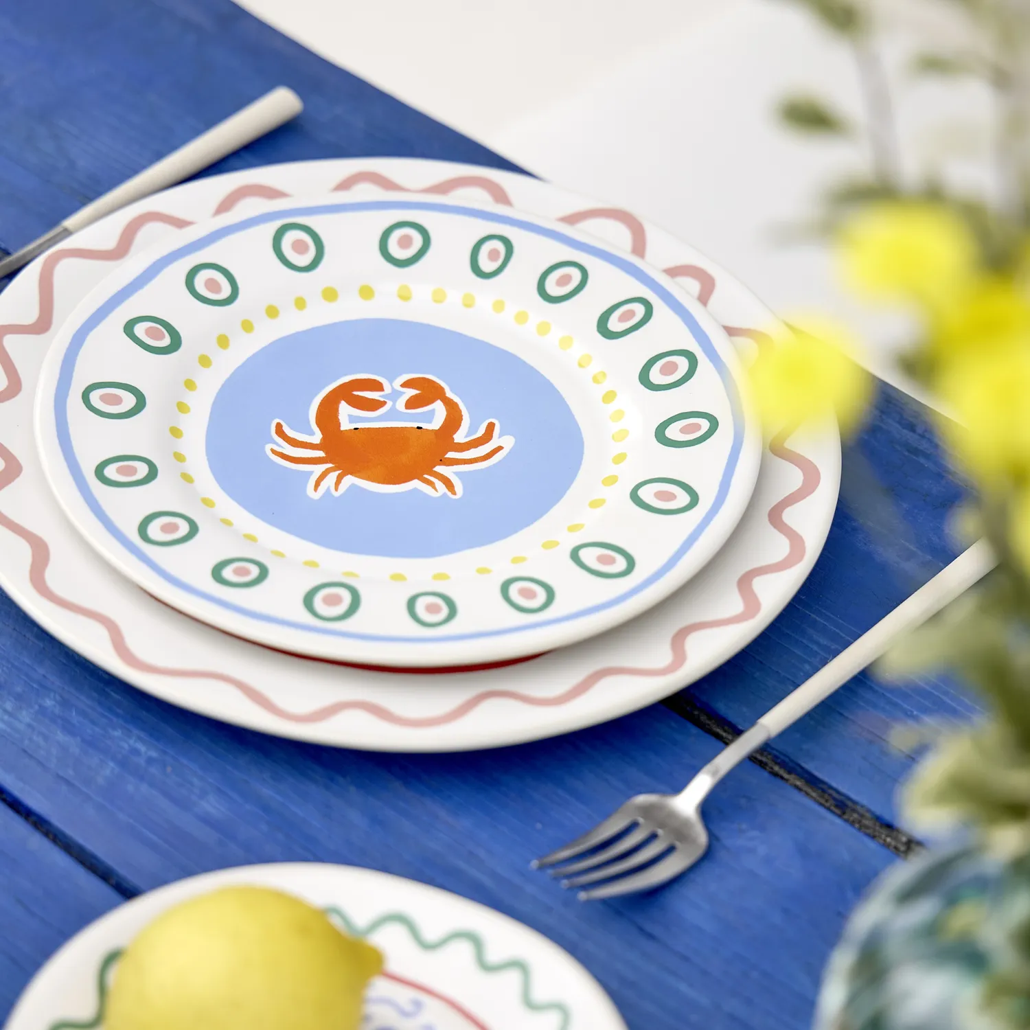 Costa Nova Summer Bliss Salad Plates, Set of 6