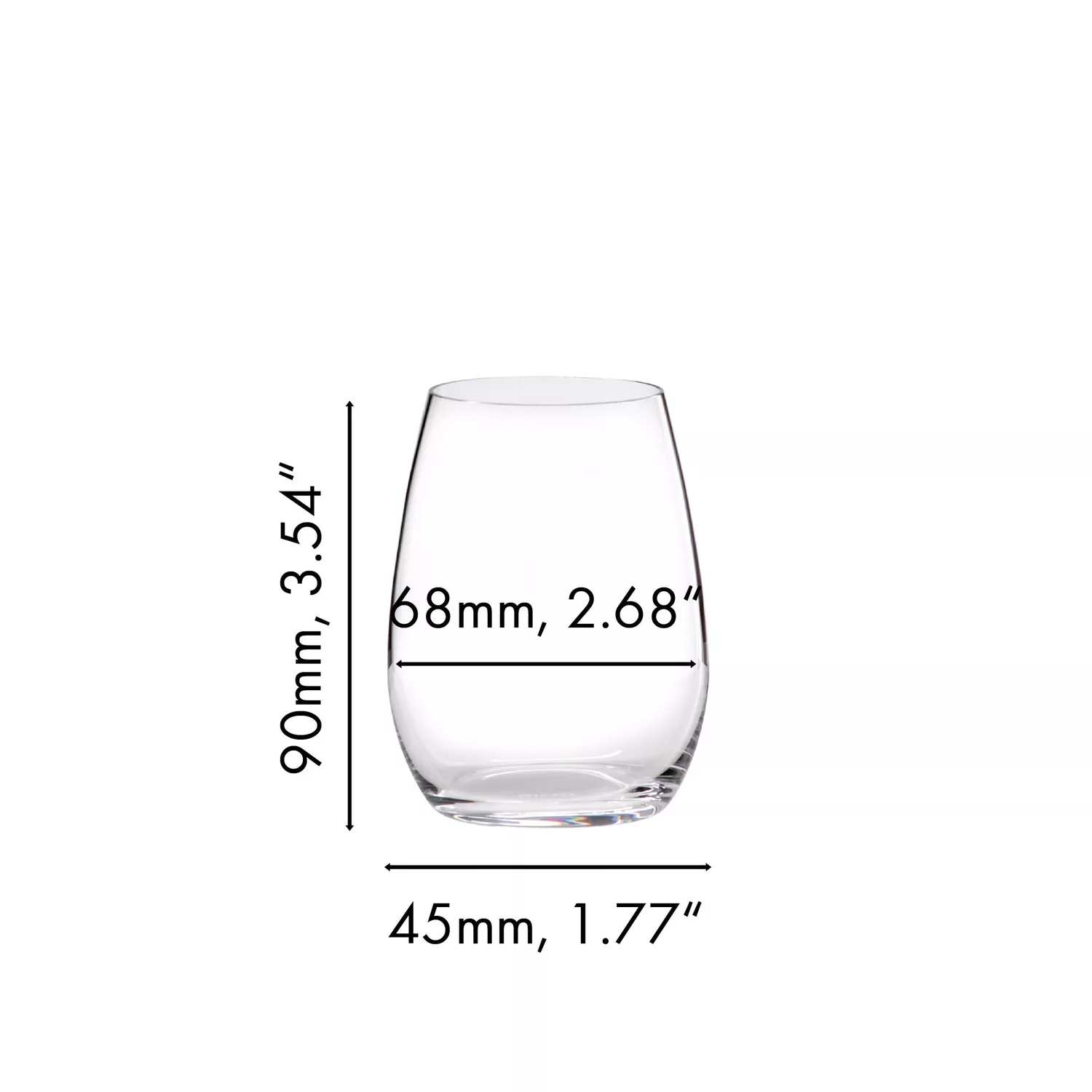 RIEDEL O Wine Tumbler Spirits/Fortified Wines Glass, Set of 2