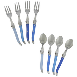 French Home 8-Piece Laguiole Cocktail/Dessert Spoon and Fork Set