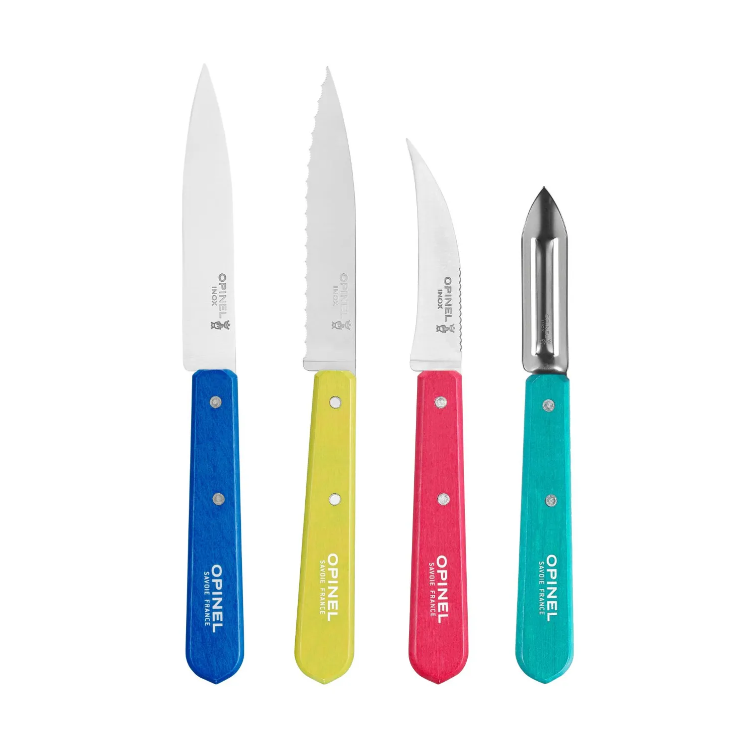 Opinel Les Essentiels 4-Piece Paring & Peeler Knife Set 