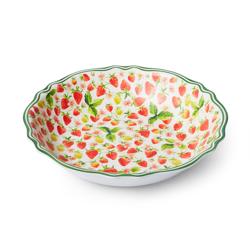 Sur La Table Strawberry Melamine Serve Bowl, 13.75'