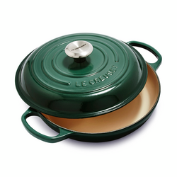 Le Creuset Signature Braiser, 2.25 qt. Have used to replace my cast iron just for ease of cleanup