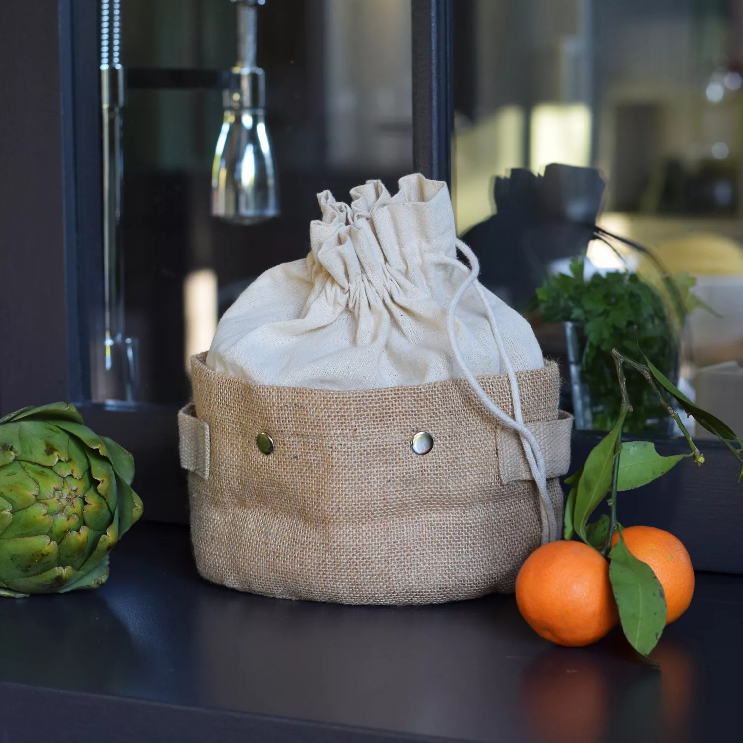 Pebbly Storage Baskets with Removeable Bags