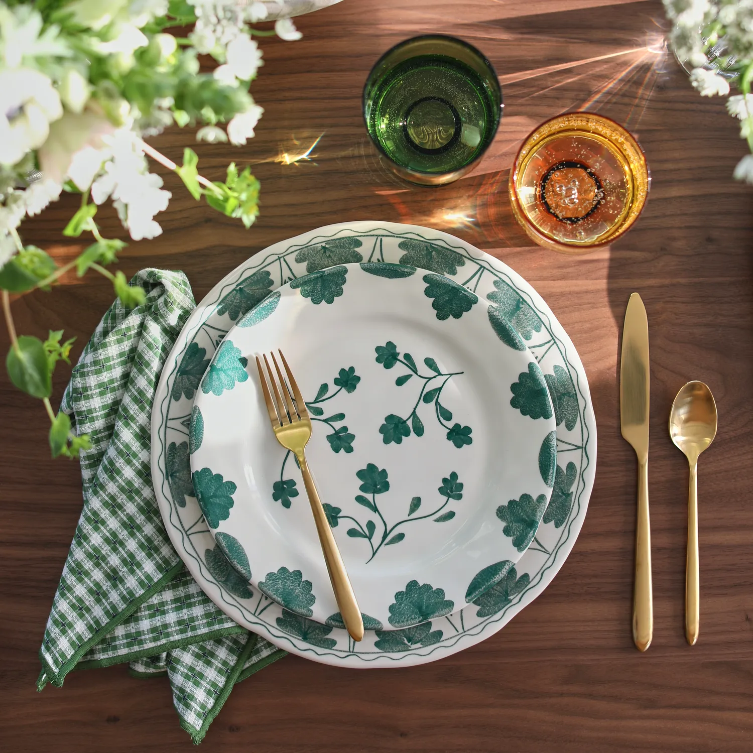 Sur La Table Floret Hand Painted Salad Plate
