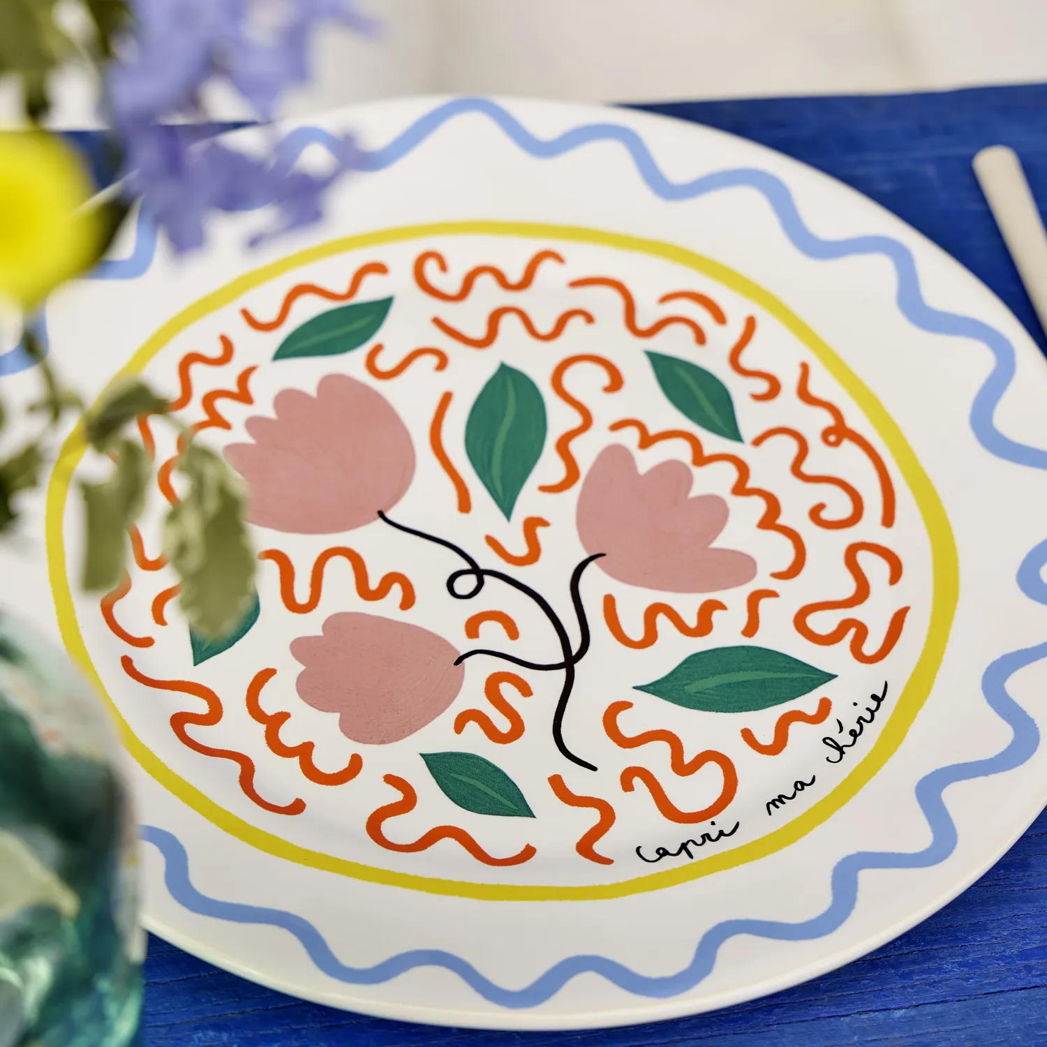 Costa Nova Summer Bliss Tulip Dinner Plates, Set of 6