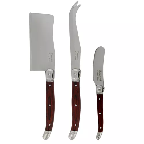 French Home 3-Piece Laguiole Cheese Knife Set