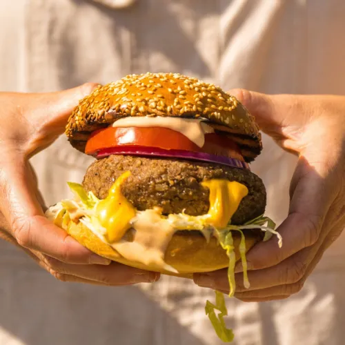 Juicy Lucy Lentil Burger
