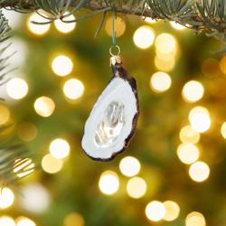 Half Shell Oyster Glass Ornament The ornament is beautiful and goes well  with my other food ornaments