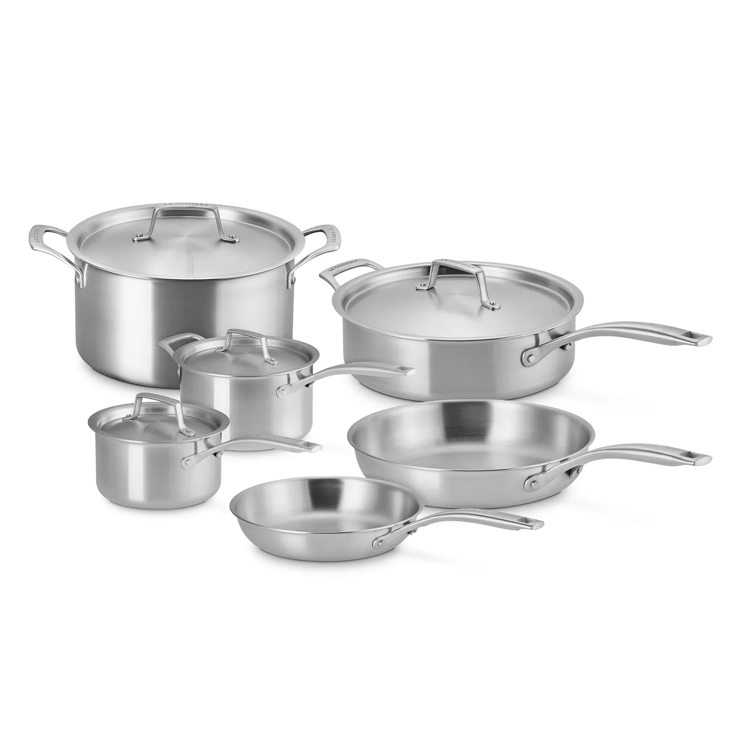 Le Creuset Essential Stainless Steel 10-Piece Cookware Set