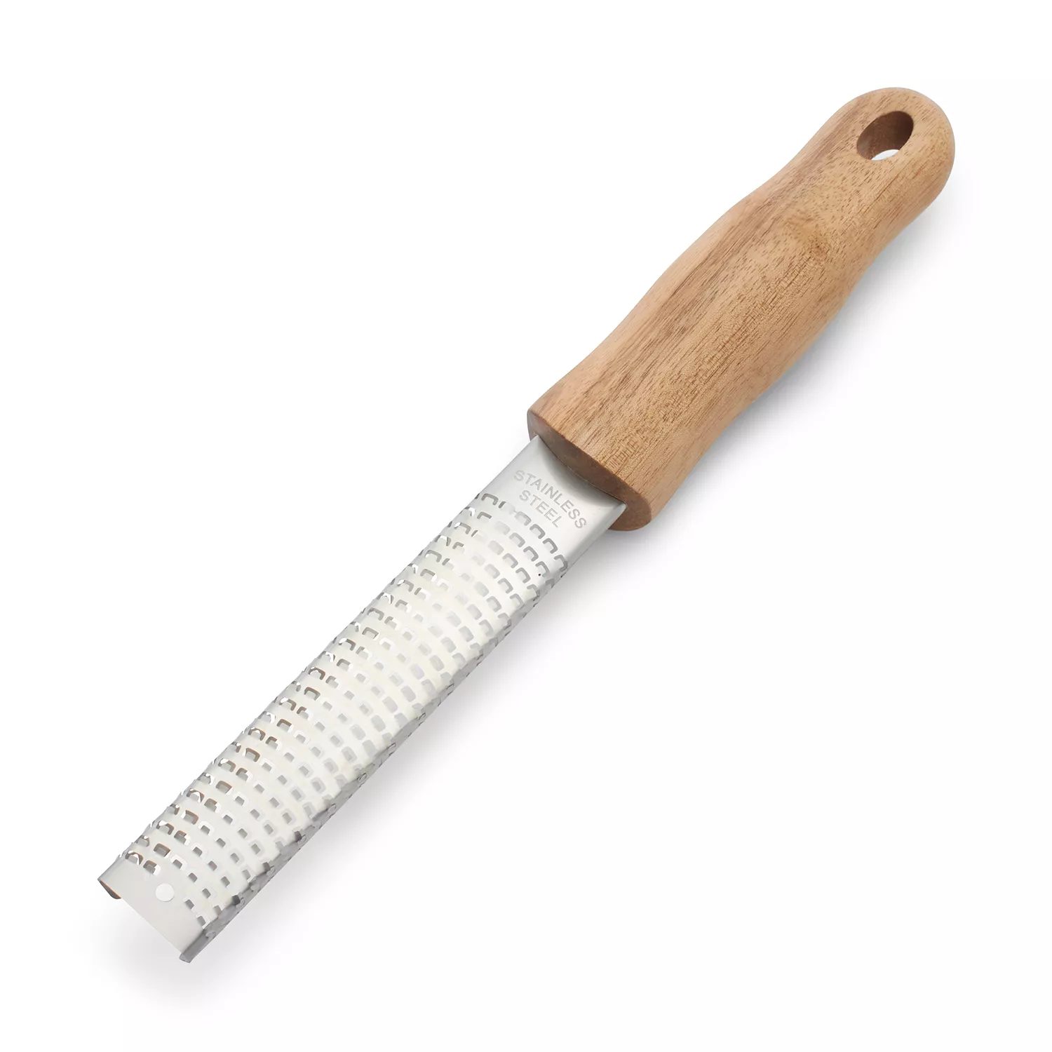 Sur La Table Stainless Steel Zester with Acacia Wood Handle