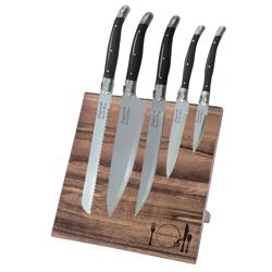French Home 5-Piece Laguiole Kitchen Knife Set with Magnetic Display Looks great but the knives are dull
