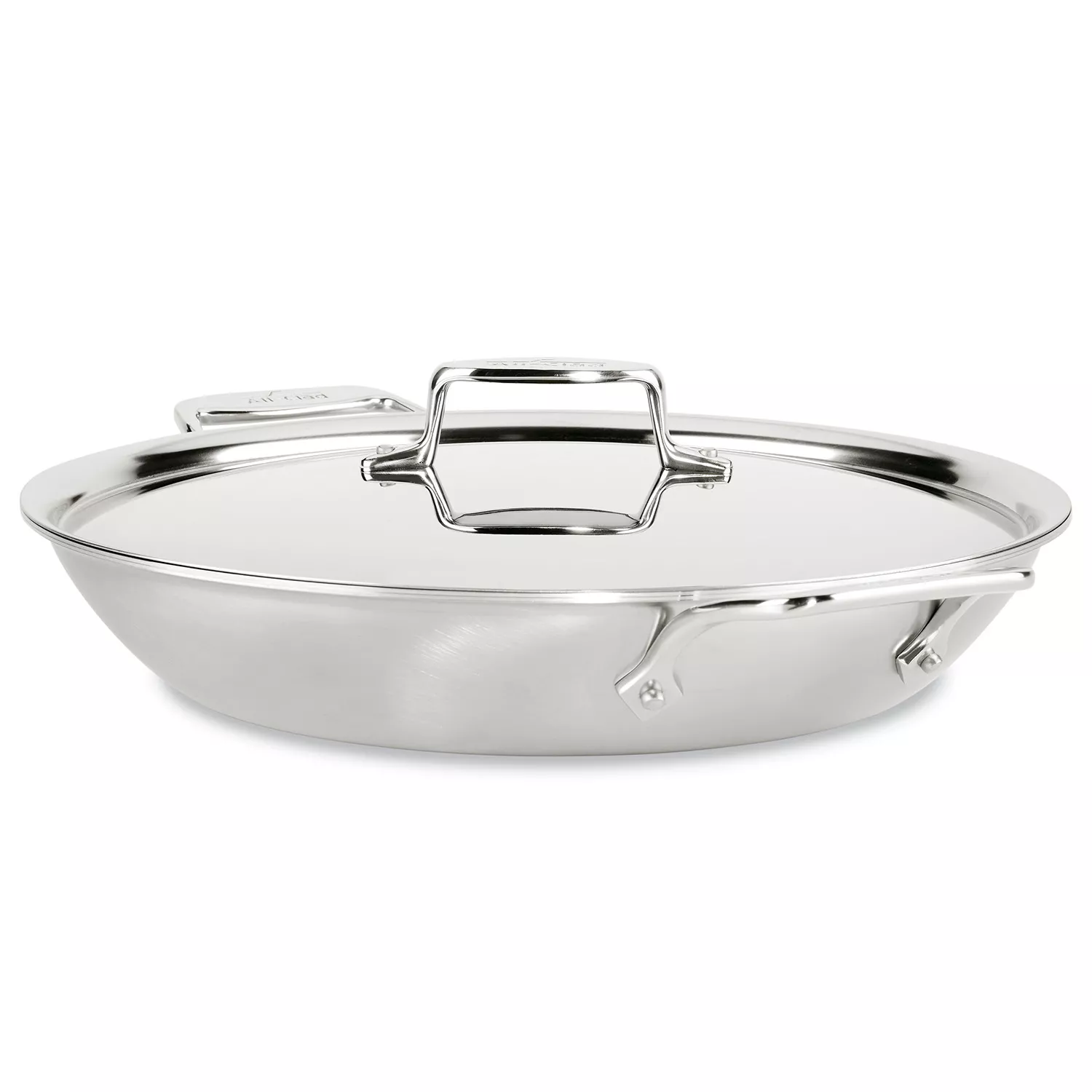13 x 2 1/2 4QT All-Clad® Stainless Braiser Pan with Lid