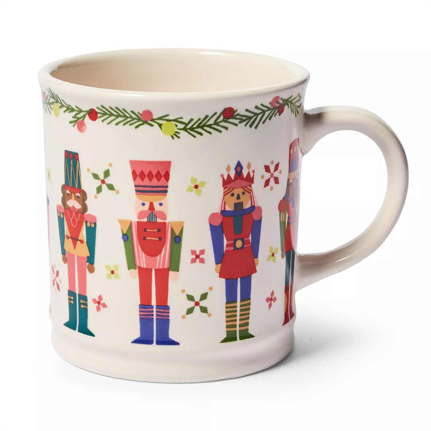 Sur La Table 18 oz. 4-Mug Holiday Stoneware Set