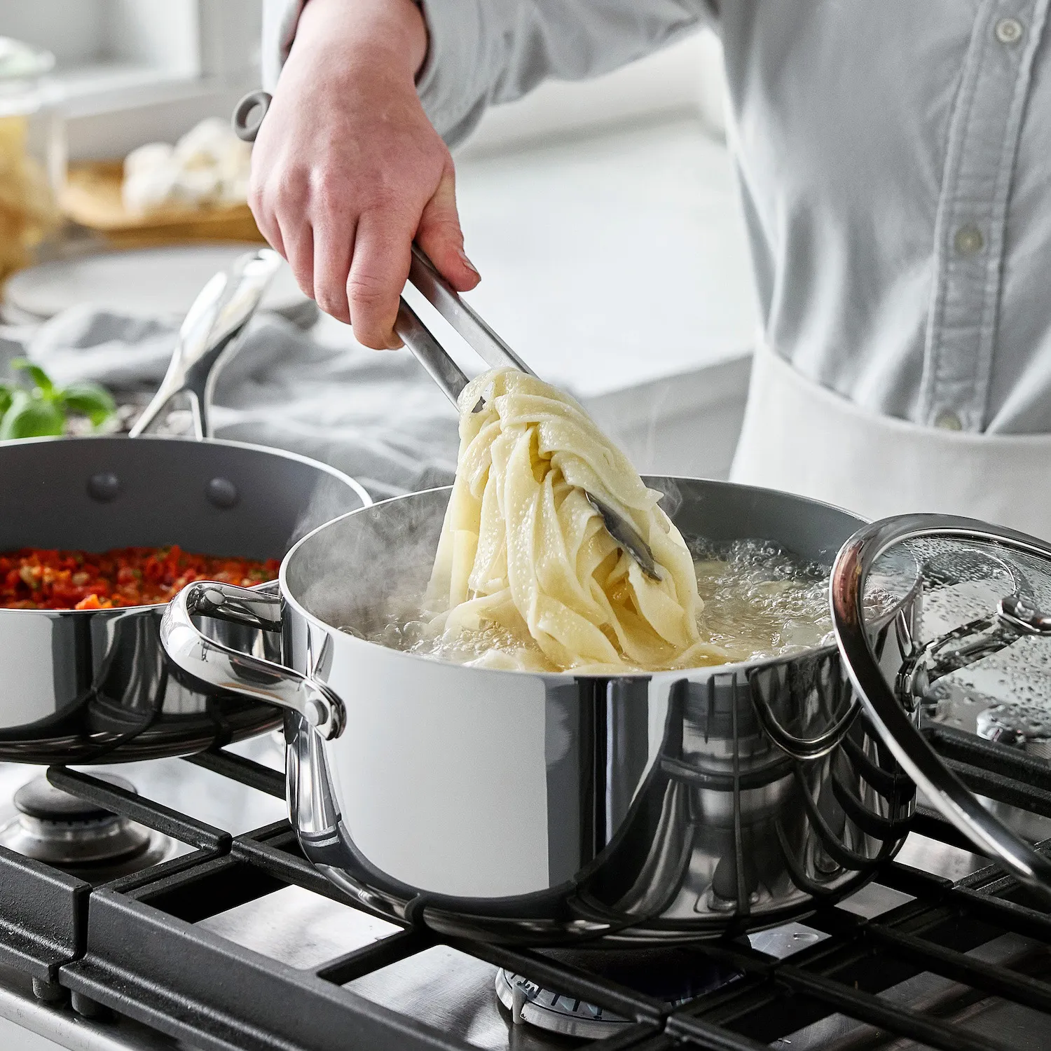 GreenPan Stainless Steel Valencia Pro Ceramic Nonstick 10-Piece Cookware Set