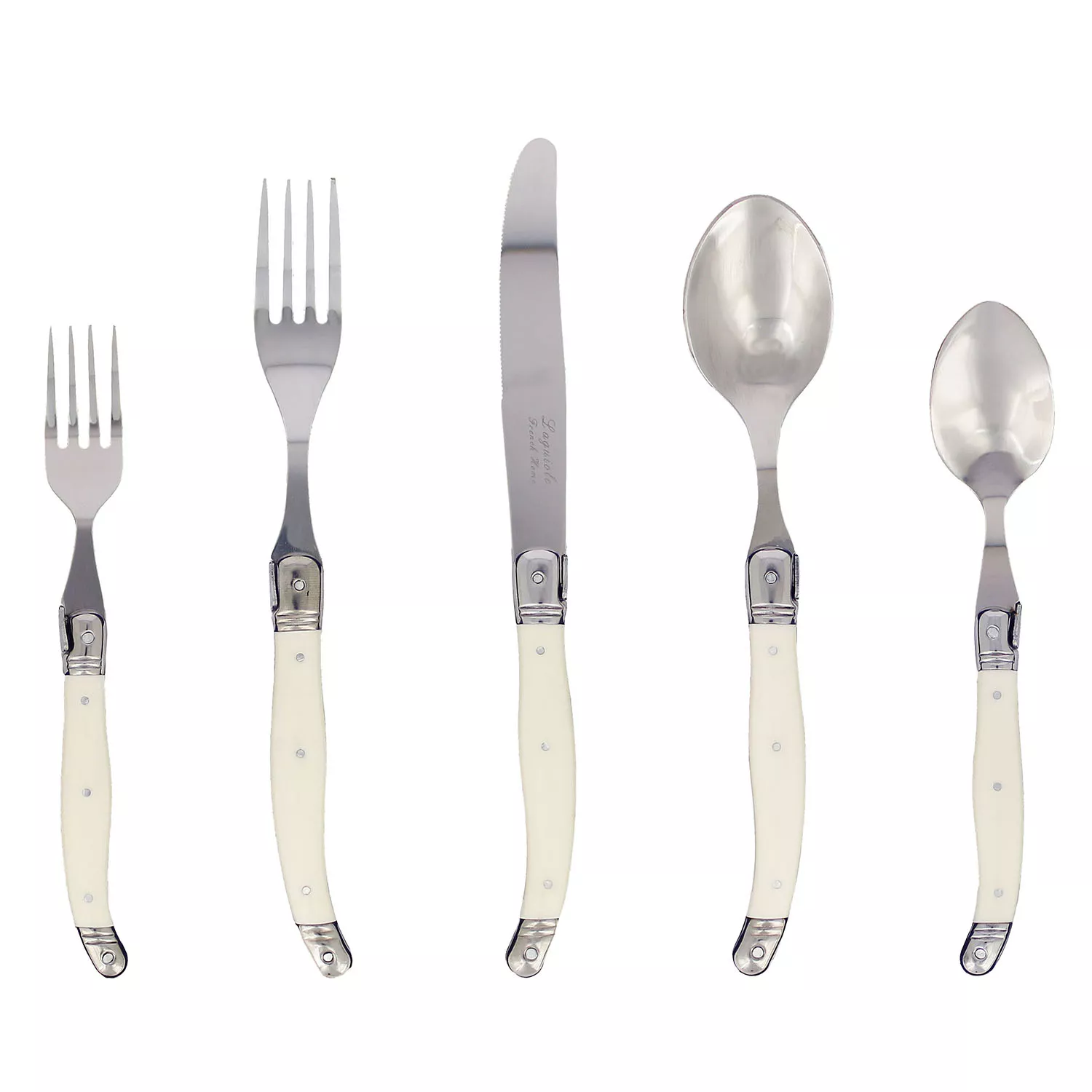 French Home Laguiole Stainless Steel Flatware, 20-Piece Set