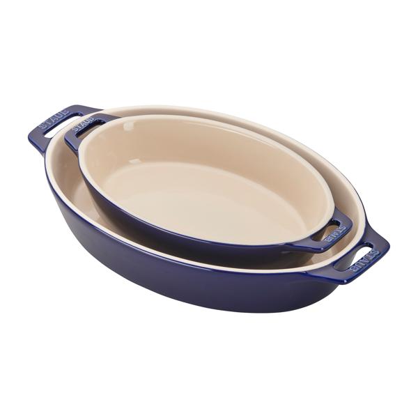 Staub Stoneware 2-Piece Oval Baker Set