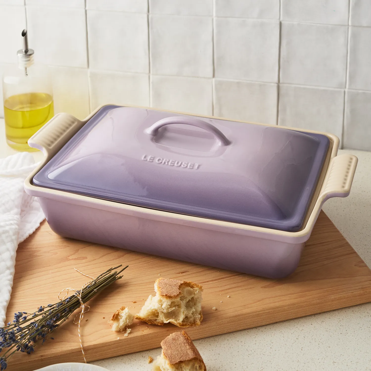 Le Creuset Heritage Stoneware Covered Baker, 4 qt.