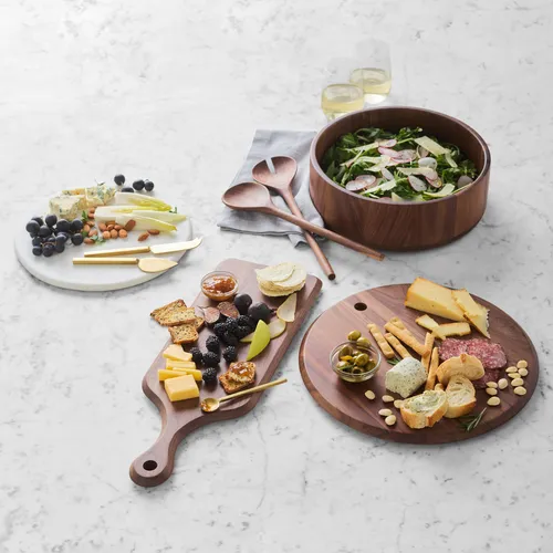 Sur La Table Black Walnut Round Cheese Board