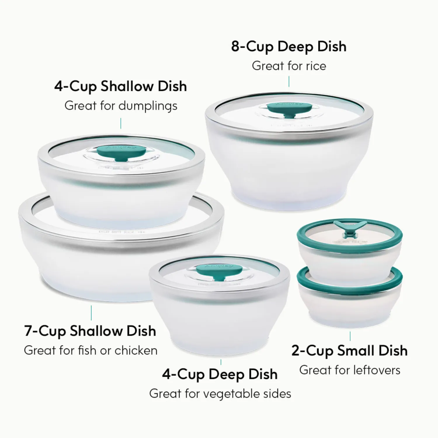 Anyday Microwave 12-Piece Glass Round Dish Set