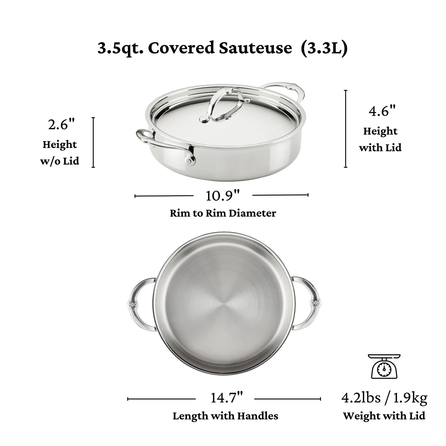 Hestan ProBond Luxe Stainless Steel TITUM™ Nonstick Skillet