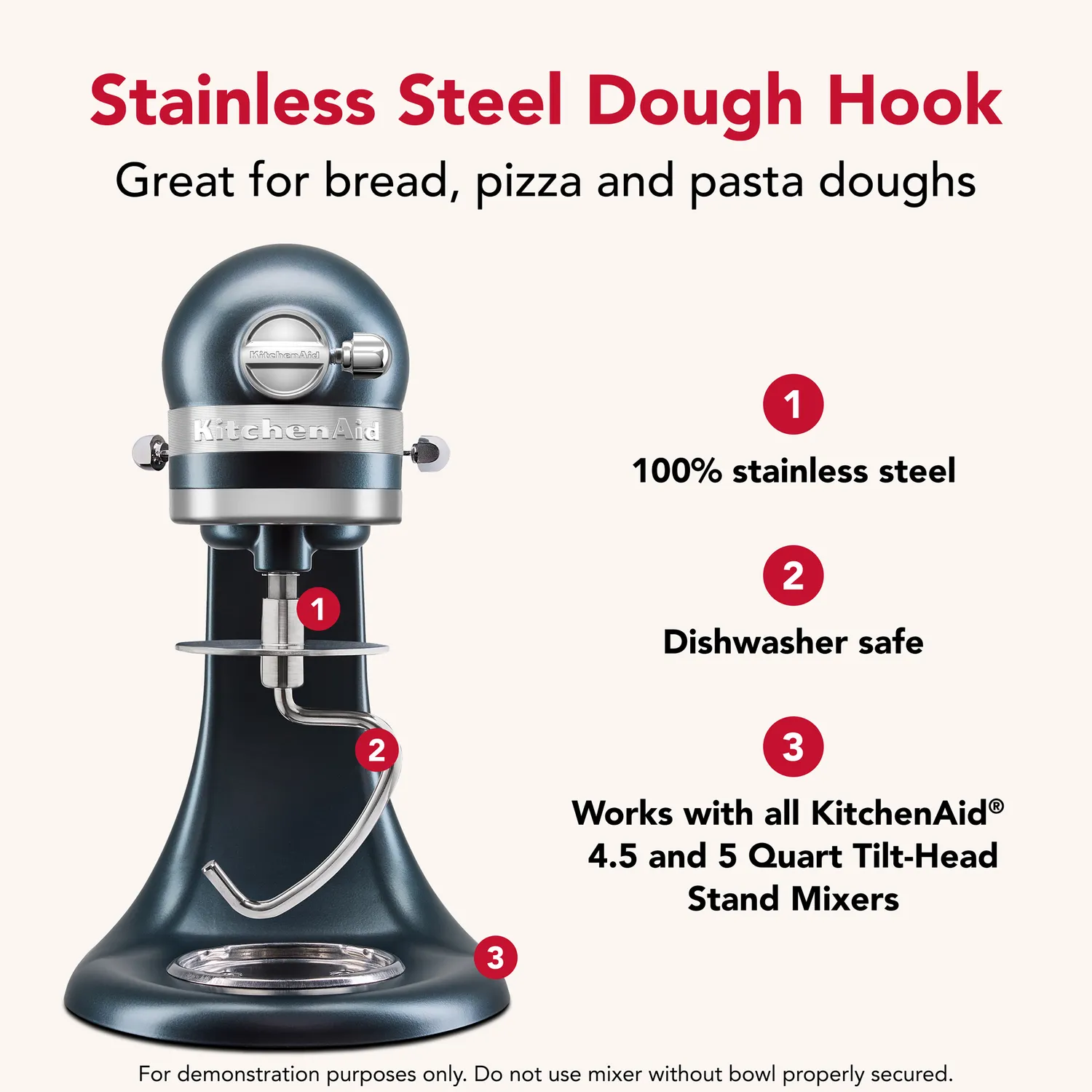 KitchenAid Stainless Steel Dough Hook