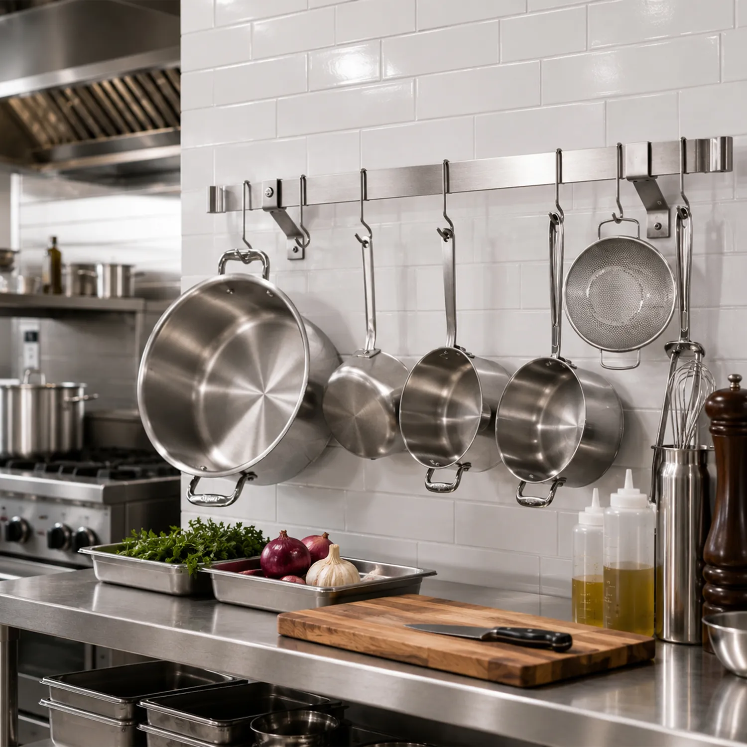 Enclume Stainless Steel Rolled End Wall Racks
