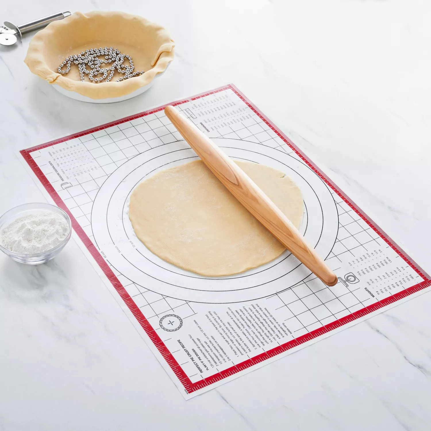 Durable pizza silicone mat For Perfectly Formed Pies 