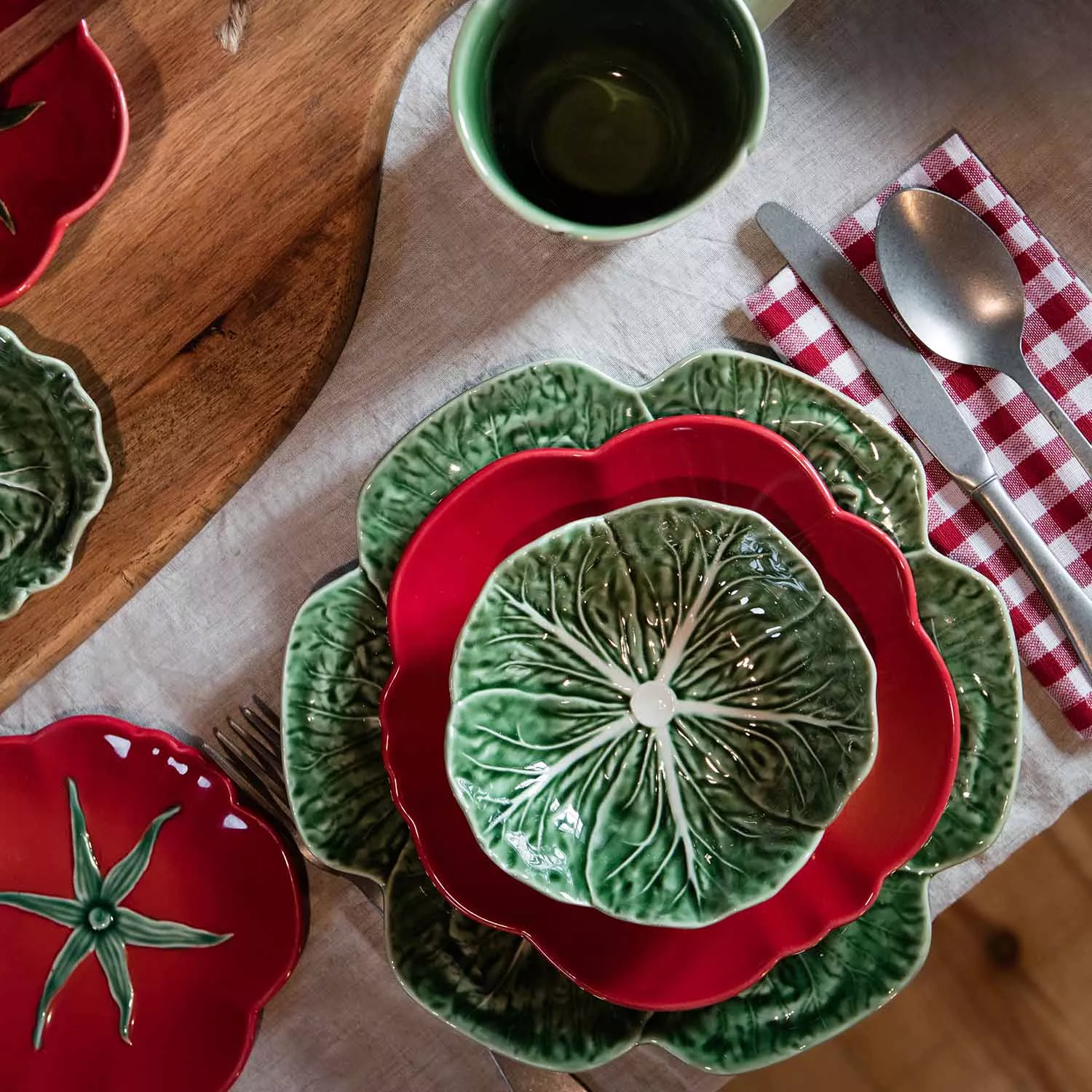 Bordallo Pinheiro Tomato Fruit Plates, Set of 4