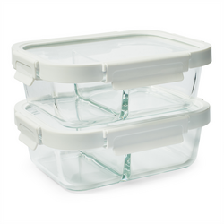 Sur La Table Divided Glass Storage Containers, Set of 4