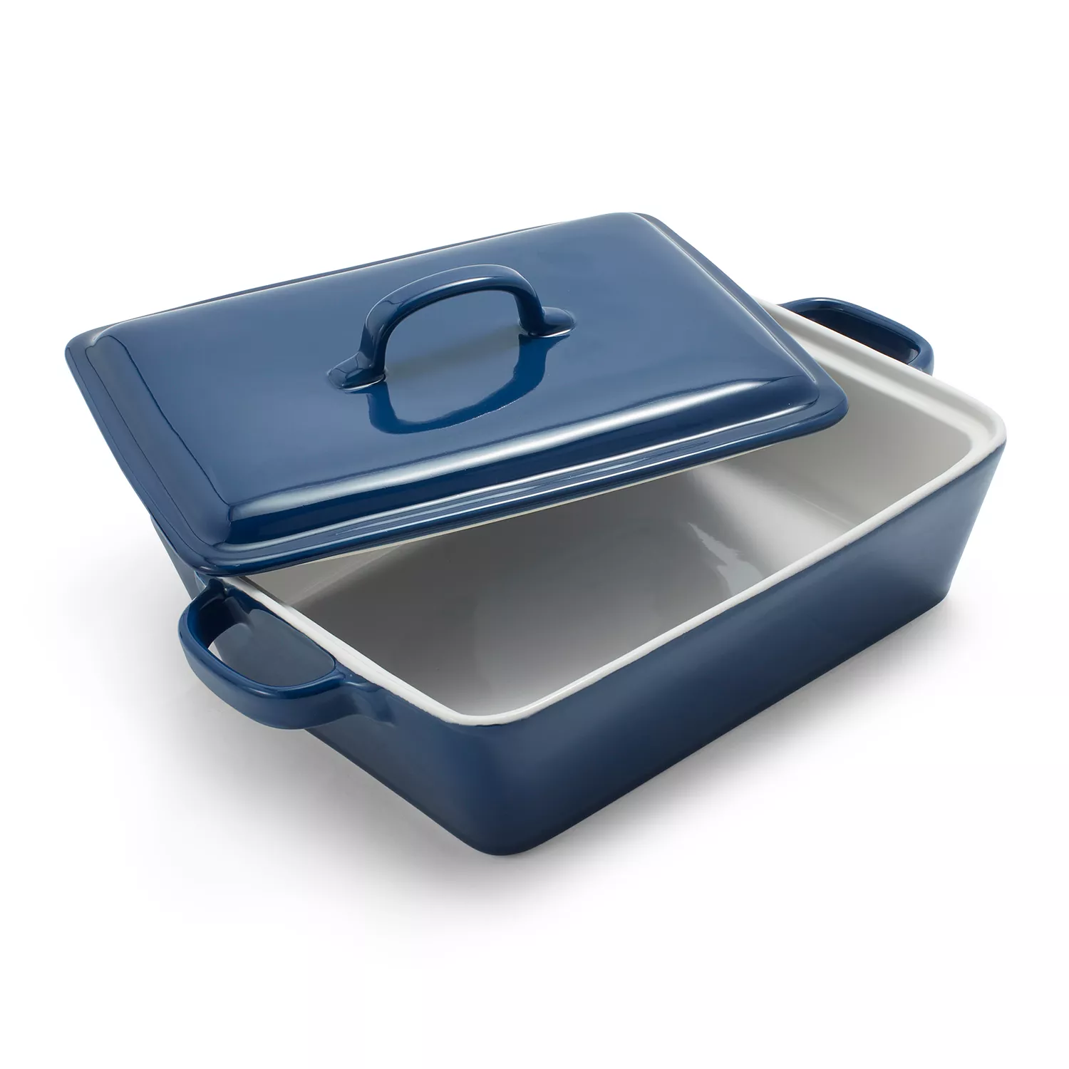 Sur La Table Rectangular Stoneware Casserole with Lid, 4 qt.