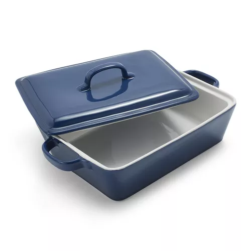 Sur La Table Rectangular Stoneware Casserole with Lid, 4 qt.