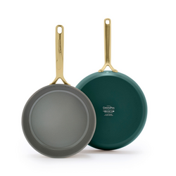GreenPan GP5 Skillet Set with Champagne Handles  9.5" & 11"