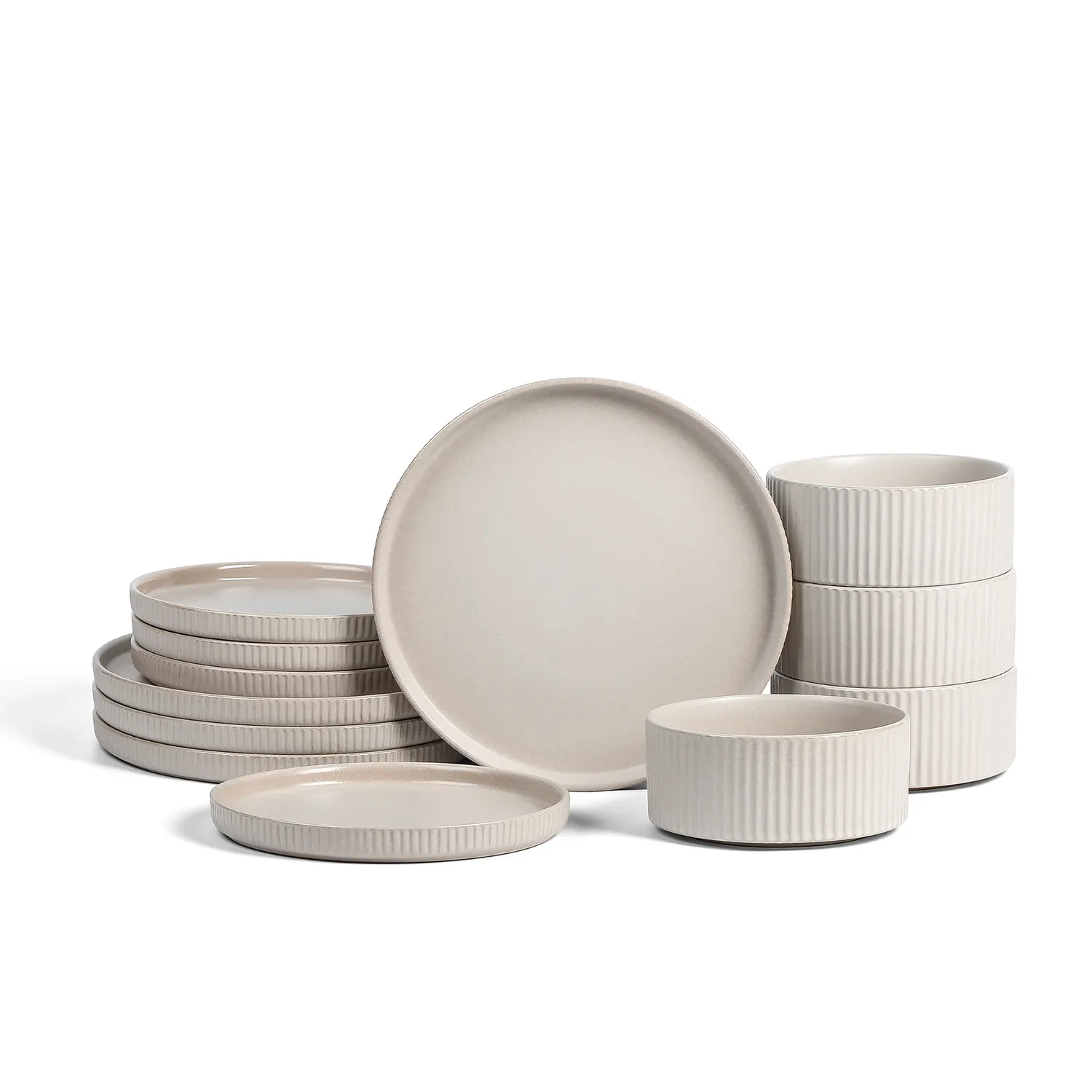 Stone Lain Haven Stoneware 12-Piece Dinnerware Set