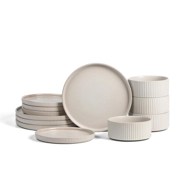 Stone Lain Haven Stoneware 12-Piece Dinnerware Set