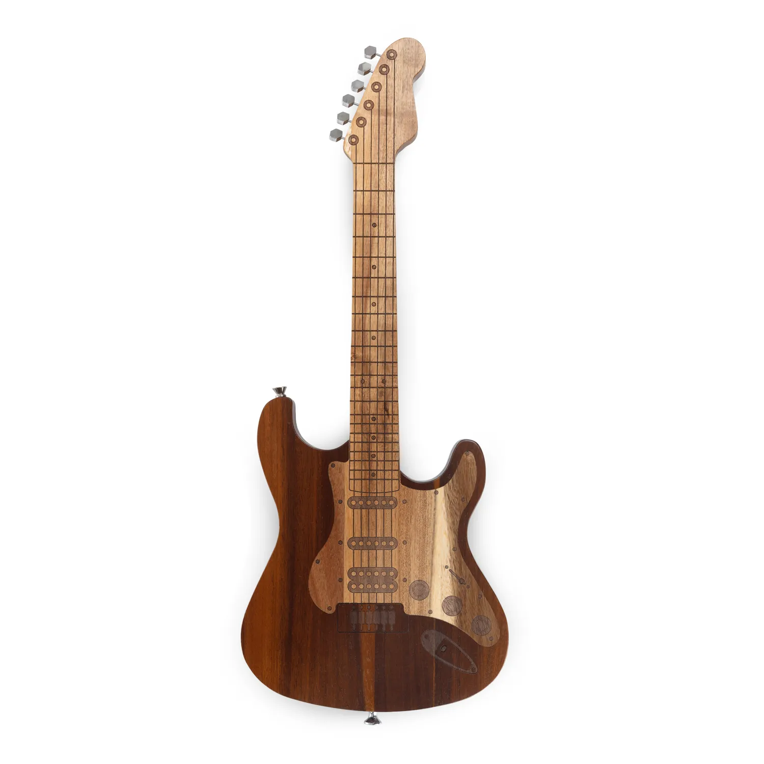Picnic Time Guitar Legend Acacia Cheese Board & Tools Set