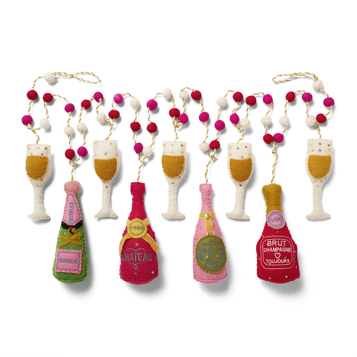 Sur La Table Valentines Day Embroidered Garland, 6'