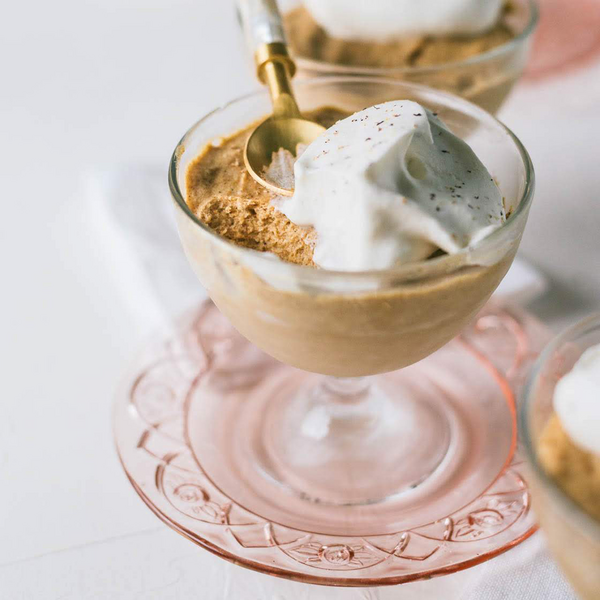 Pumpkin Mousse with Bourbon Whipped Cream