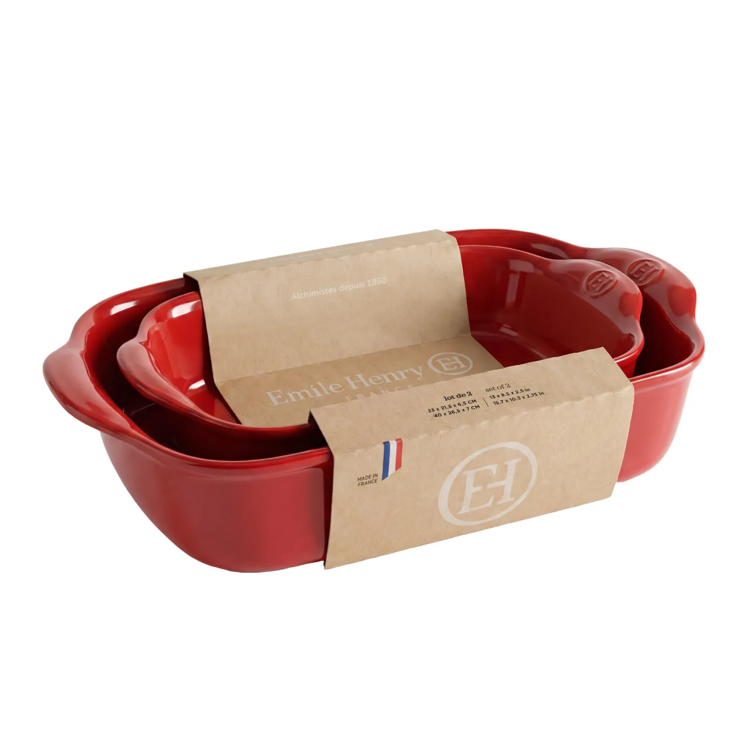 Emile Henry Small & Medium Rectangular Baker 2-Piece Set