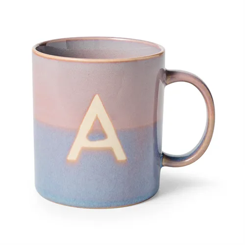 Sur La Table Color Block Monogram Mug, 15oz