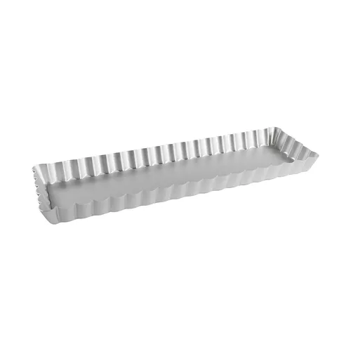 Fat Daddio's Anodized Aluminum Oblong Fluted Tart Pan with Removable Bottom