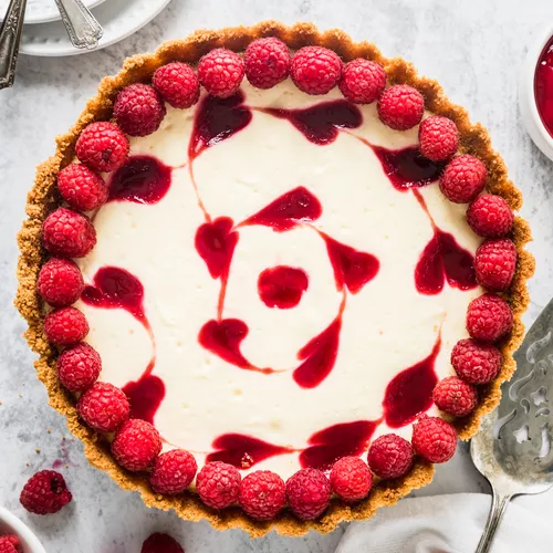 Raspberry Swirl Cheesecake Tart
