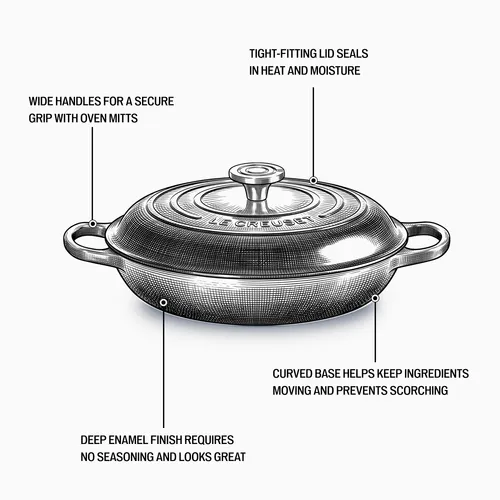 Le Creuset Signature Round Wide Dutch Oven, 3.5 qt.