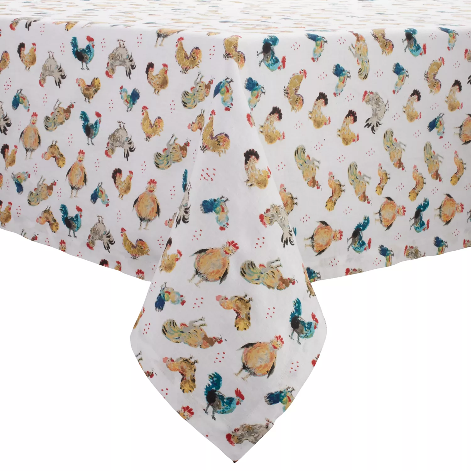 Sur La Table Jacques P&#233;pin Collection Assorted Chickens Tablecloth