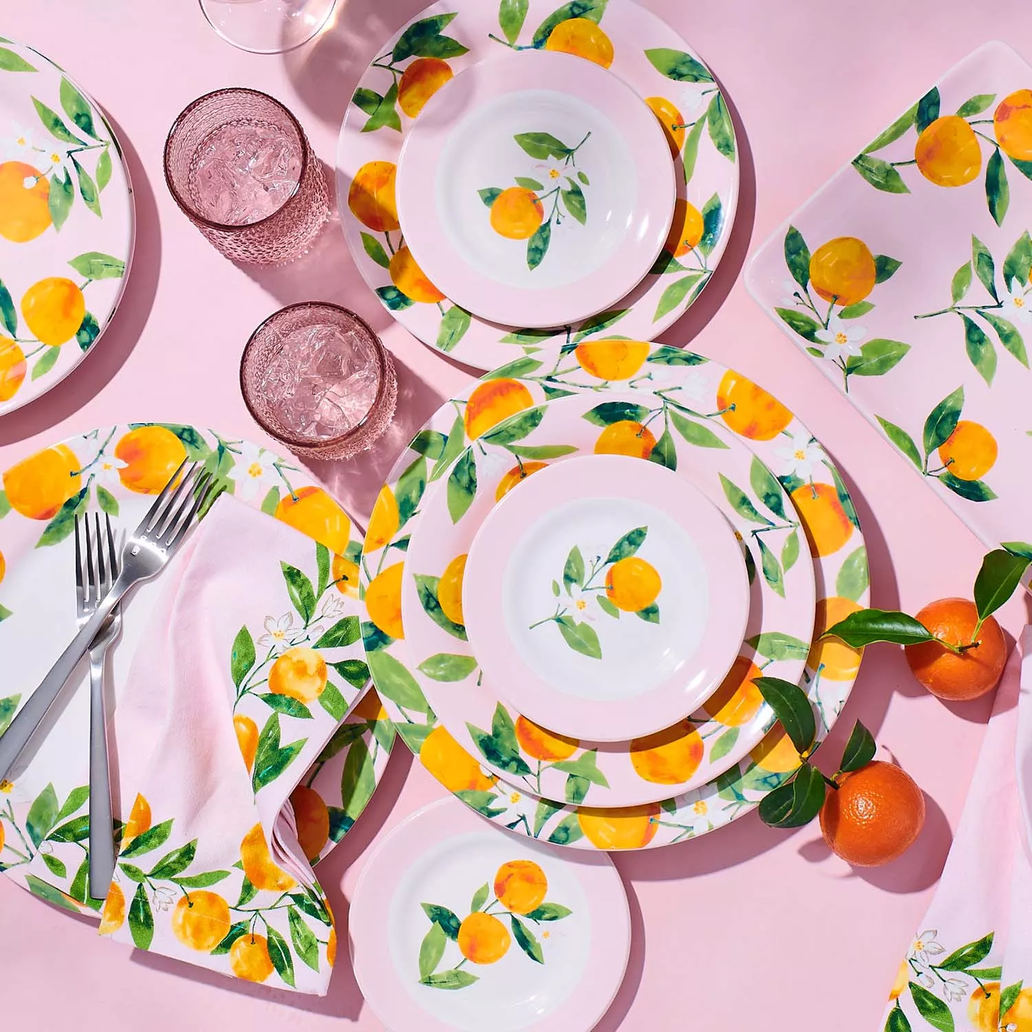 Sur La Table Citrus Appetizer Plates, Set of 4