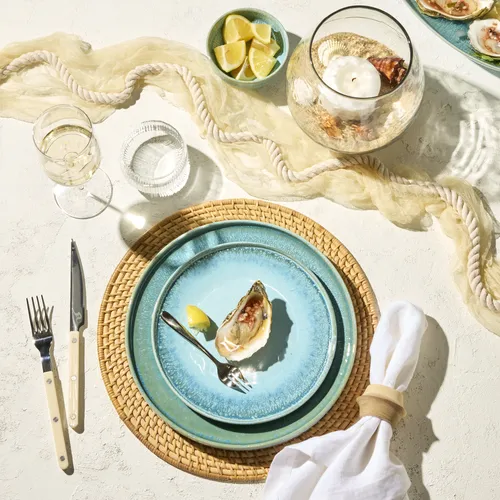 Sur La Table Lucent Reactive Glaze Dinner Plate