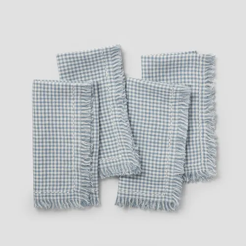 Sur La Table Gingham Linen Napkins, Set of 4