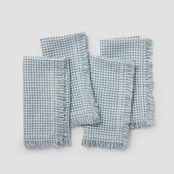 Sur La Table Gingham Linen Napkins, Set of 4