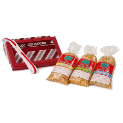 Stainless Steel Whirley Pop with Hull-less Popcorn Box Set