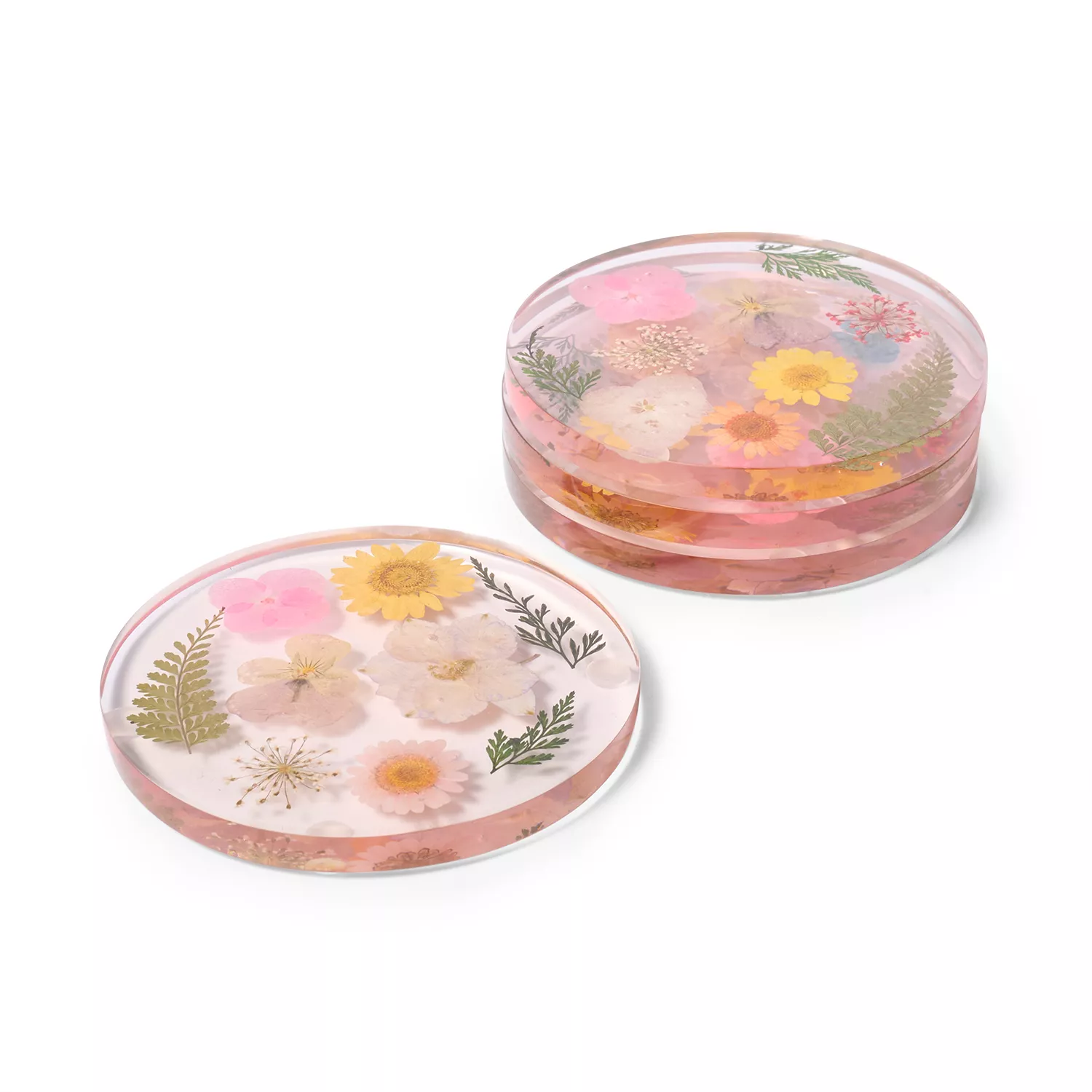 Sur La Table Wildflower Coasters, Set of 4