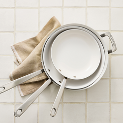 Martha by Martha Stewart Stainless Steel Ceramic Nonstick Skillet